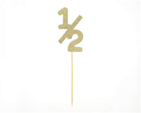 1 2 cake topper